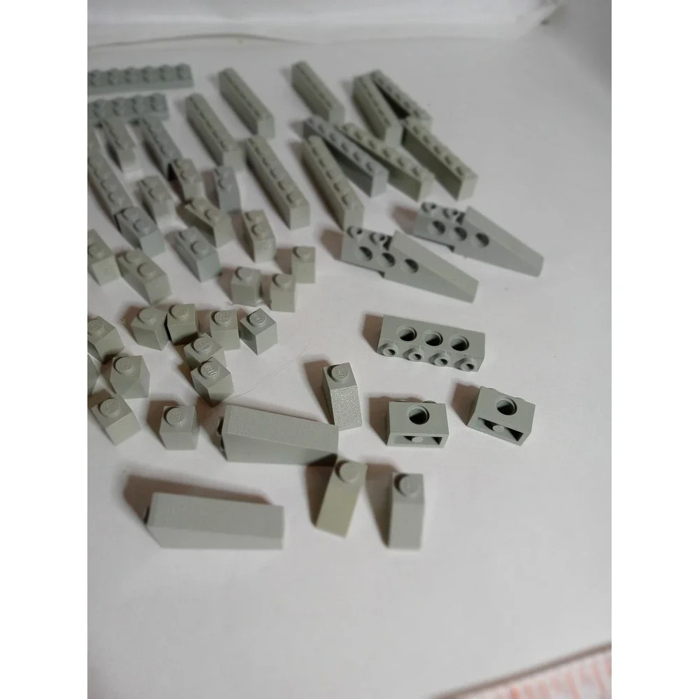 LEGO Miscellaneous lot over 100 Grey pieces all sizes some vintage